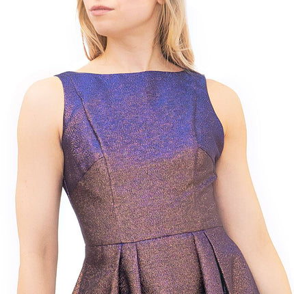 Coast Blue & Copper Glitter Effect Dress-Quality Brands Outlet-