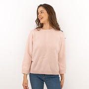 Max Mara Weekend Zoraide Pastel Soft Pink Cashmere Wool Jumpers with Silk