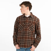 Carhartt WIP Jared Ale Brown Check Plaid Overshirt Long Sleeve Shirts - Quality Brands Outlet - Black Friday Sale