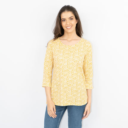 Seasalt Sowing Stamped Flower Honeysuckle Floral Summer Jersey Tops-Quality Brands Outlet-