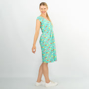 Frugi Short Sleeve Green Elasticated Waist Relaxed Casual Summer Jersey Dresses - Quality Brands Outlet