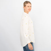 TU Clothing white Embrooidered Lemon Shirts - Quality Brands Outlet