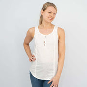 White Sleeveless Vest Floral Embroidery Cami Tops