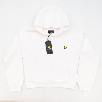Lyle & Scott Girls Sweat Long Sleeve White Hoodie with Front Pocket - Quality Brands Outlet