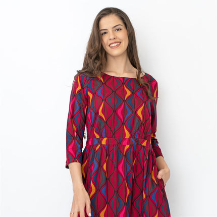 Seasalt Forestry Dress Festive Ribbons Red Ship-Quality Brands Outlet-