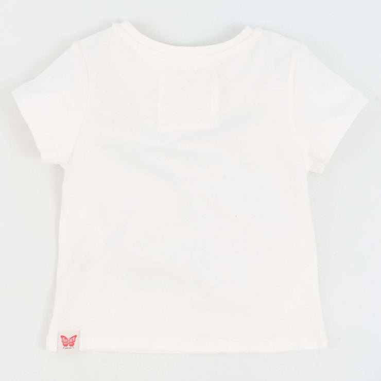 Kids Unisex White Cotton Short Sleeve T-shirt Graphic Summer Print Casual Tops
