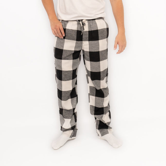 Old Navy Mens Plaid Tartan PJ Black Buffalo Style Bottoms-Quality Brands Outlet-