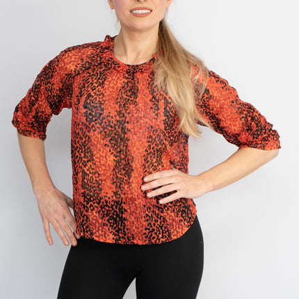 Women's Next Top Red Leopard Print - Quality Brands Outlet