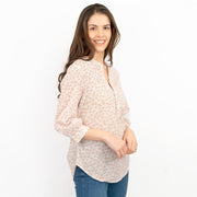 Next Ivory Floral Print Blouse 3/4 Sleeve Lightweight Tops