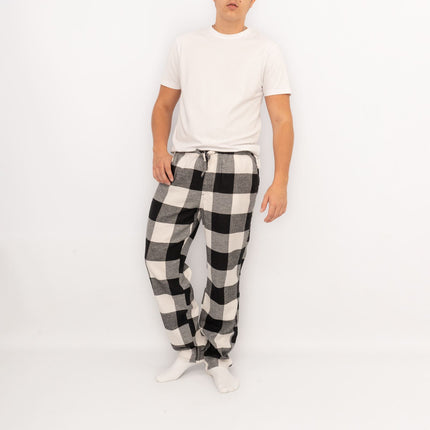 Old Navy Mens Plaid Tartan PJ Black Buffalo Style Bottoms