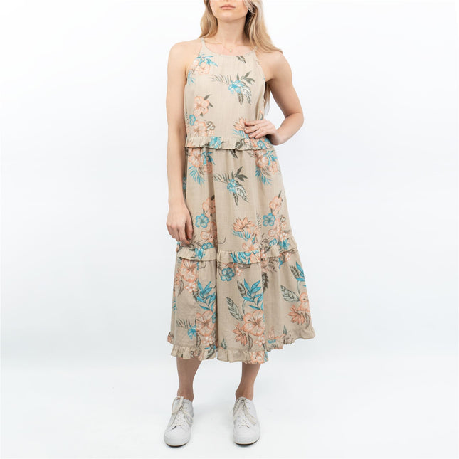 TU Womens Beige Tunic Dress-Quality Brands Outlet-