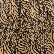 Black Leopard Print Sleeveless Women's Midi Dress Sundress