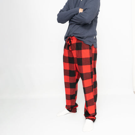 Old Navy Mens Red Plaid Tartan PJ Pants Pyjama Bottoms-Quality Brands Outlet-