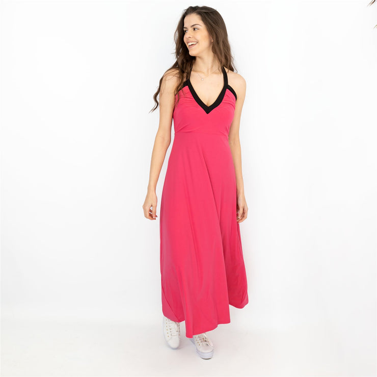 Karen Millen Pink Halter Neck Maxi Long A-Line Dresses