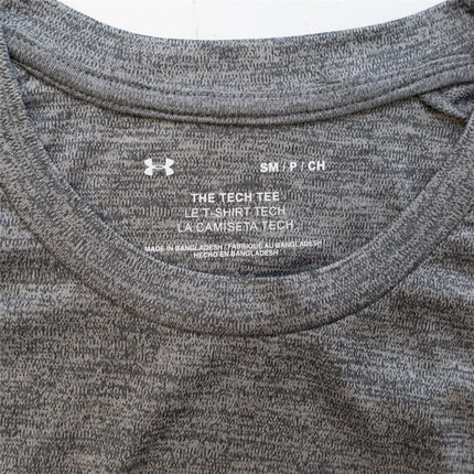 Under Armour Mens HeatGear Dark Grey Marl Crew Neck Short Sleeve Training Gym Tops