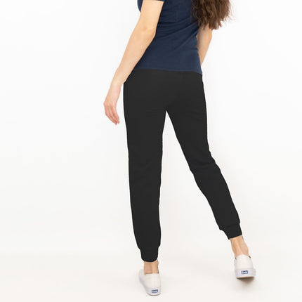 Oasis Mid Rise Slim Leg Black Joggers Style Casual Trousers-Quality Brands Outlet-