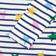 Mini Boden Girls Rainbow Stars Stripe Long Sleeve Jersey Tops - Quality Brands Outlet