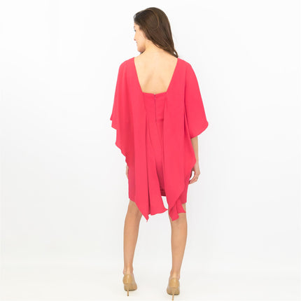 Coast Sofia Cape Pink Knee Length Shift Dress-Quality Brands Outlet-