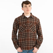 Carhartt WIP Jared Ale Brown Check Plaid Overshirt Long Sleeve Shirts - Quality Brands Outlet - Black Friday Sale
