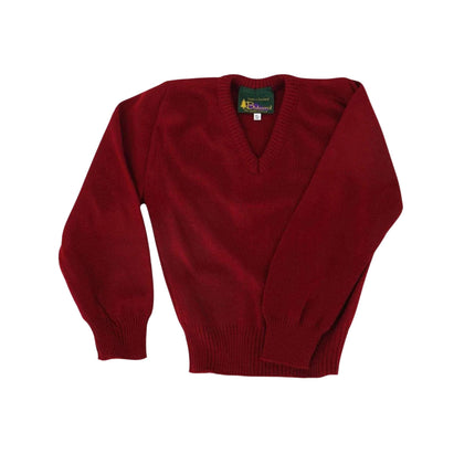 Balmoral Kids V-Neck Unisex Soft Knit Long Sleeve Jumper-Quality Brands Outlet-