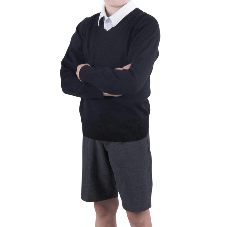Balmoral Kids V-Neck Unisex Raglan Supersoft Long Sleeve Sweater Jumper