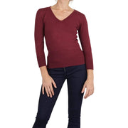 Balmoral Women Premium Soft V-Neck Long Sleeve Classic Fit Knit Jumpers