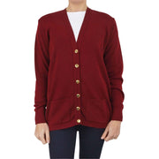Balmoral Women Gold Button Wool Mix Longline Cardigan with Pockets