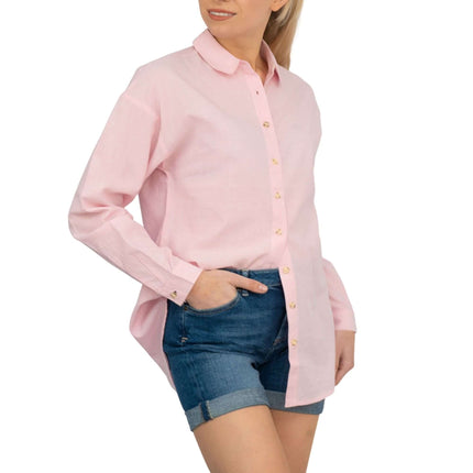 Next Longline Long Sleeve Loose Relaxed Fit Cotton Shirts-Quality Brands Outlet-