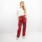 Old Navy Gap Womens Red Christmas Tree Pyjama Bottoms Elasticated Waist Trousers - Quality Brands Outlet