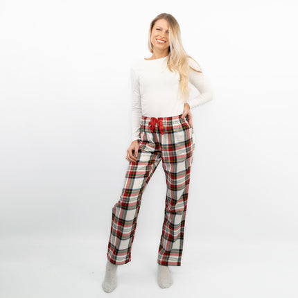 Old Navy Womens Red White Plaid Tartan PJ Pants Pyjama Bottoms-Quality Brands Outlet-