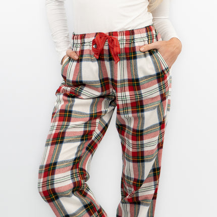 Old Navy Womens Red White Plaid Tartan PJ Pants Pyjama Bottoms-Quality Brands Outlet-