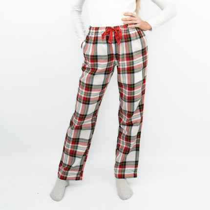 Old Navy Womens Red White Plaid Tartan PJ Pants Pyjama Bottoms-Quality Brands Outlet-