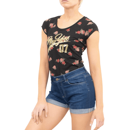 White Stuff Blue Denim Roll Up Shorts-Quality Brands Outlet-