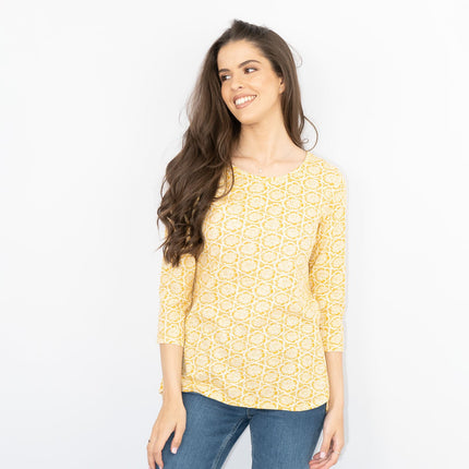Seasalt Sowing Stamped Flower Honeysuckle Floral Summer Jersey Tops-Quality Brands Outlet-