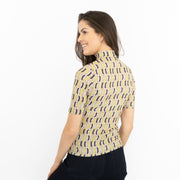 Karen Millen Geometric Print High Neck Short Sleeve Tops