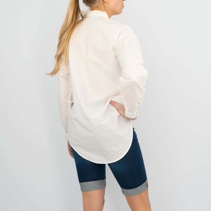 Next Longline Long Sleeve Loose Relaxed Fit Cotton Shirts-Quality Brands Outlet-