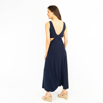 Karen Millen Navy Sleeveless Long Maxi Dress-Quality Brands Outlet-