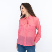 Next Pink Sheer Lightweight Long Sleeve Shirts