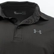 Under Armour Mens HeatGear Golf Sports Black Polo Shirt Casual Tops