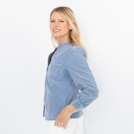 White Stuff Abby Fine Cord Long Sleeve Soft Corduroy Shirts Casual Tops-Quality Brands Outlet-