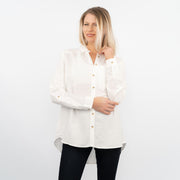 Ivory Long Sleeve Button Through Women's Shirts