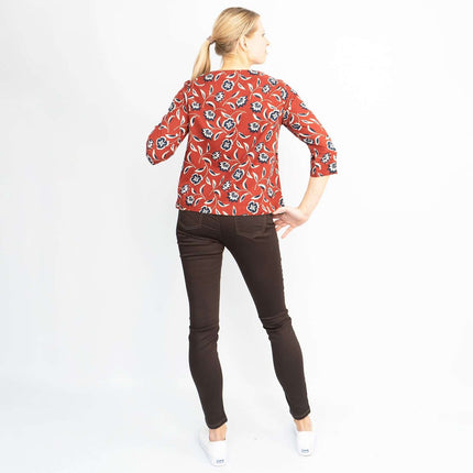 Seasalt Harbour Gallery Floral Print 3/4 Sleeve Loose Top-Quality Brands Outlet-