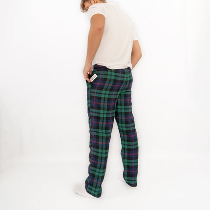 Old Navy Mens Green Tartan Plaid Flannel Pyjama Bottoms-Quality Brands Outlet-