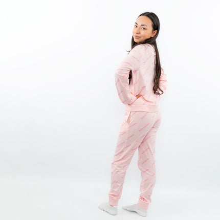 Juicy Couture Girls Pink Long Sleeve Relaxed Fit Soft Cotton Jersey Pyjama Set