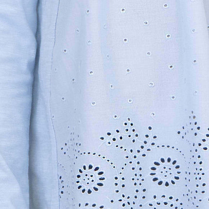 Next Girls Long Sleeve Blue Embroidered Top - Quality Brands Outlet