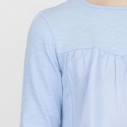 Next Girls Long Sleeve Blue Embroidered Top - Quality Brands Outlet