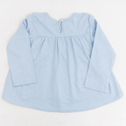 Next Girls Long Sleeve Blue Embroidered Top - Quality Brands Outlet
