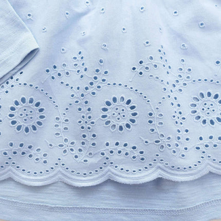 Next Girls Long Sleeve Blue Embroidered Top - Quality Brands Outlet