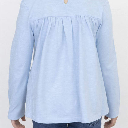Next Girls Long Sleeve Blue Embroidered Top - Quality Brands Outlet