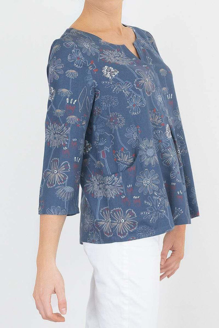 Seasalt Blouse Seasalt Blue Blazing Star Print